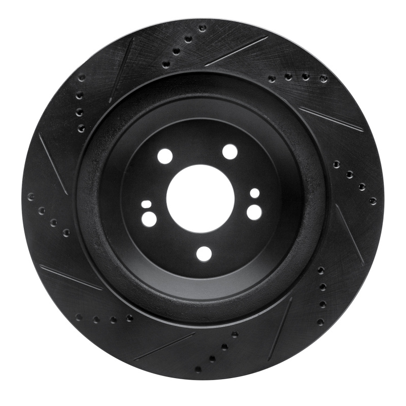 Picture of R1 14-21 Mercedes-Benz S400 (Canada & Mexico) Rear Right Drilled & Slotted Black Brake Rotor