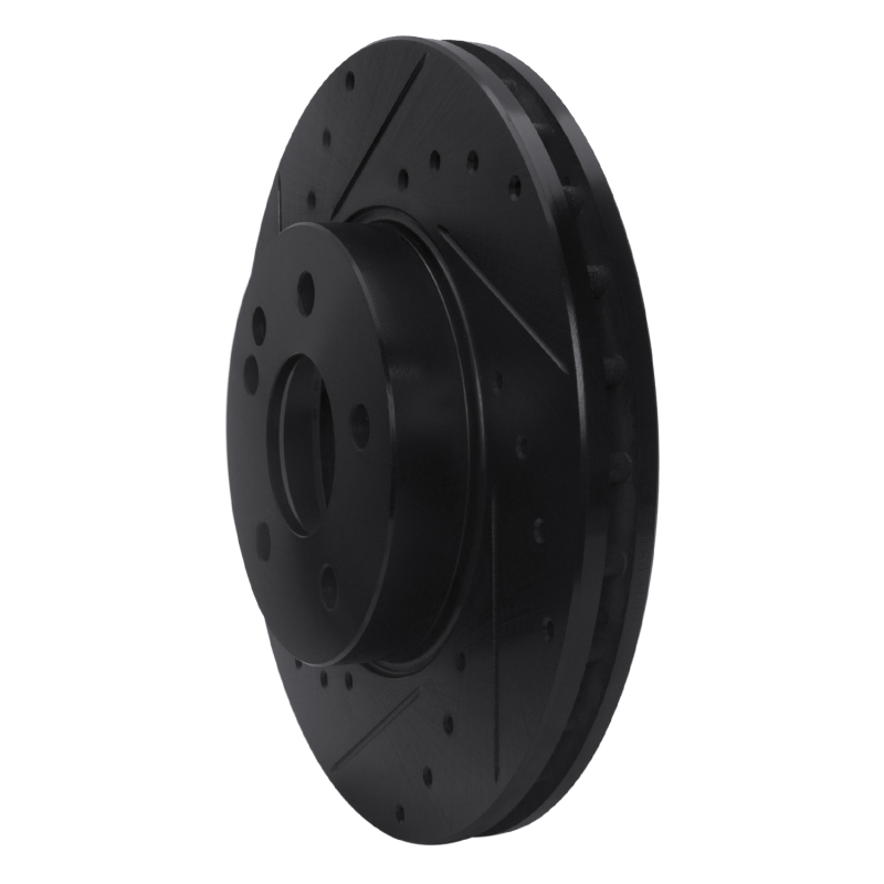 Picture of R1 16-23 Mercedes-Benz Viano (Mexico) Front Left Drilled & Slotted Black Brake Rotor