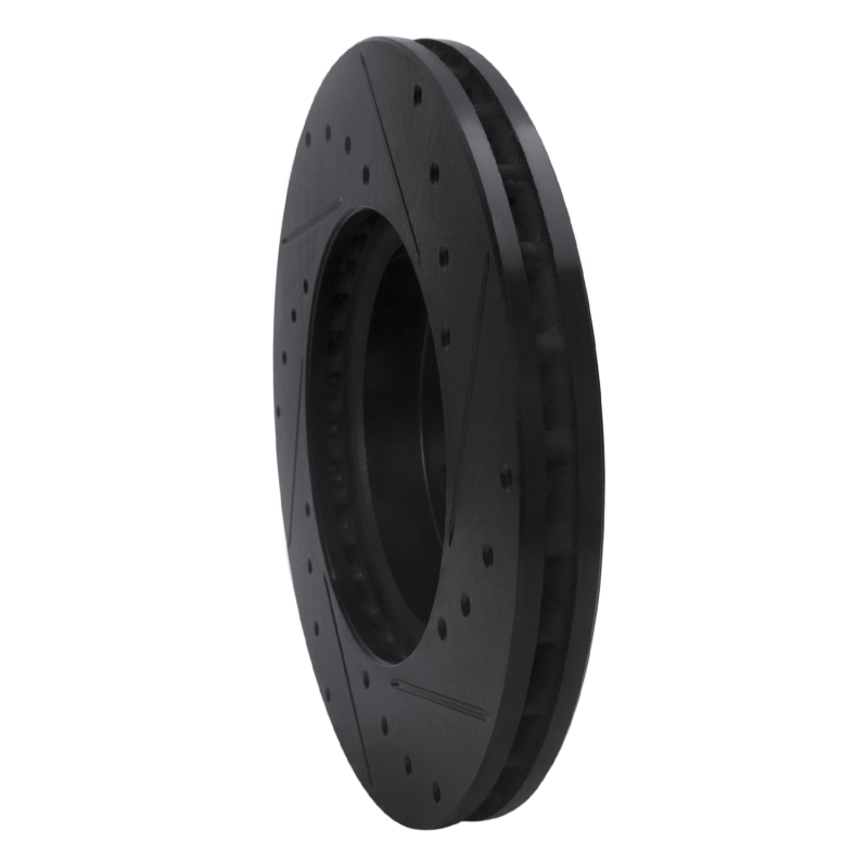 Picture of R1 16-23 Mercedes-Benz Viano (Mexico) Front Left Drilled & Slotted Black Brake Rotor