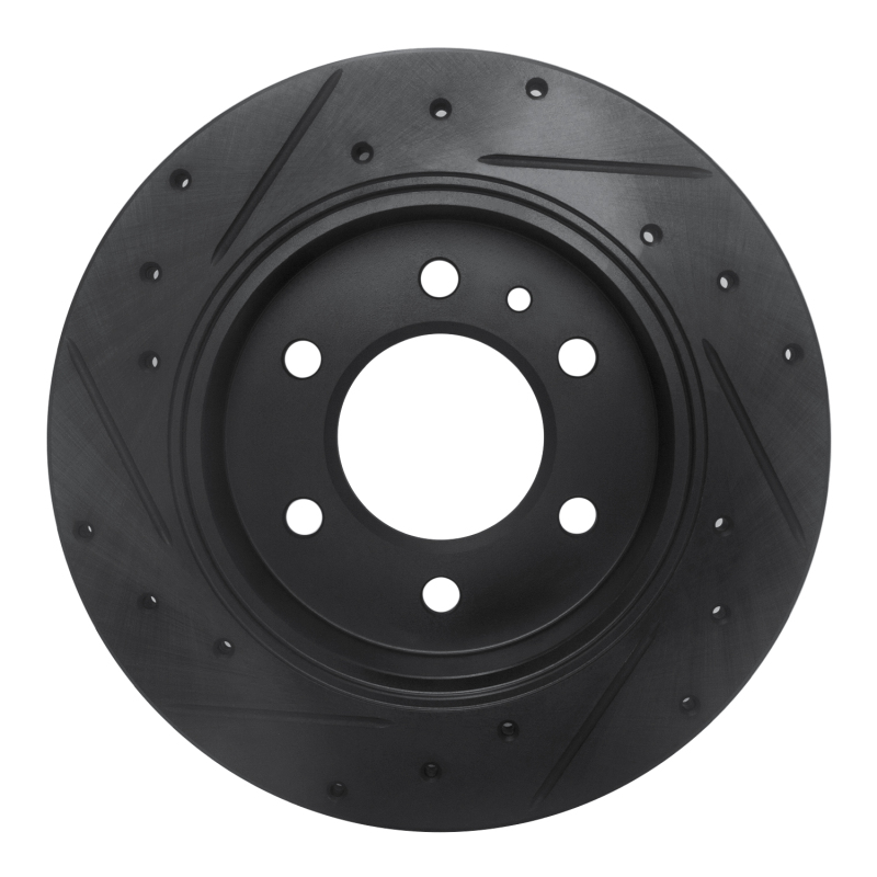 Picture of R1 19-25 Freightliner SprintER 1500 Rear Right Drilled & Slotted Black Brake Rotor