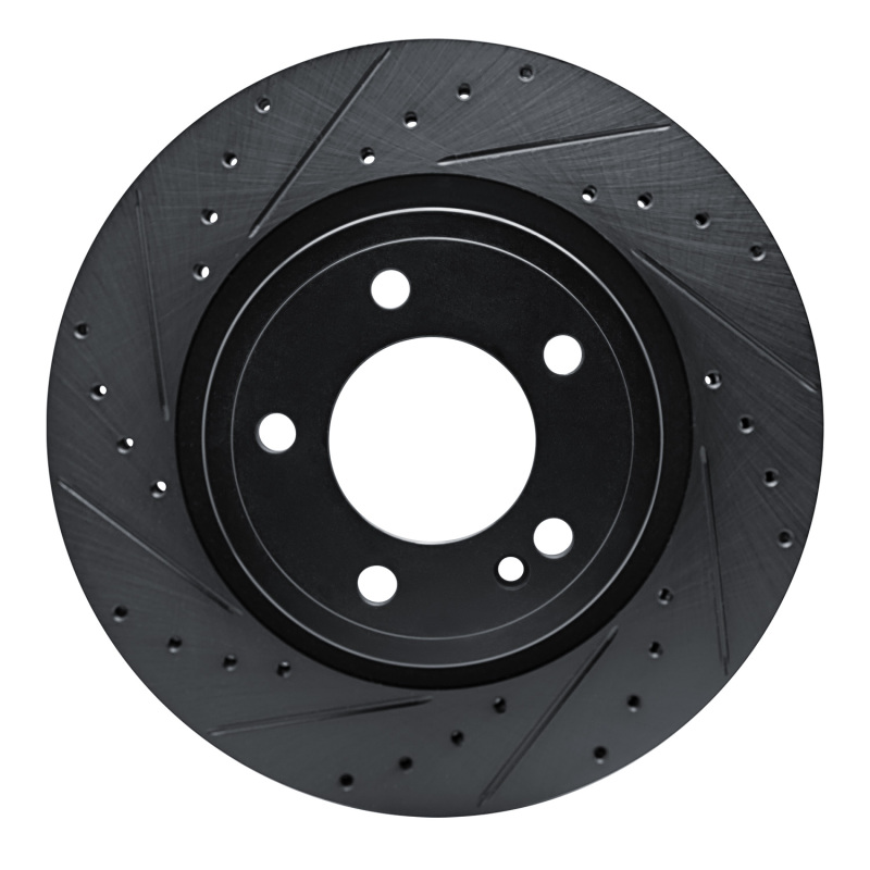 Picture of R1 19-25 Mercedes-Benz G500 (Mexico) Rear Left Drilled & Slotted Black Brake Rotor
