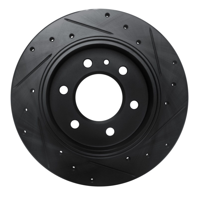 Picture of R1 19-25 Freightliner SprintER 1500 Rear Left Drilled & Slotted Black Brake Rotor