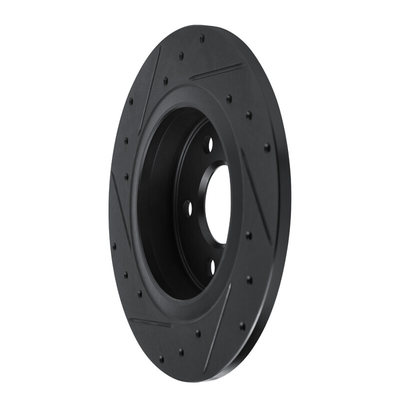 Picture of R1 19-26 Mercedes-Benz A200 (Mexico) Rear Right Drilled & Slotted Black Brake Rotor