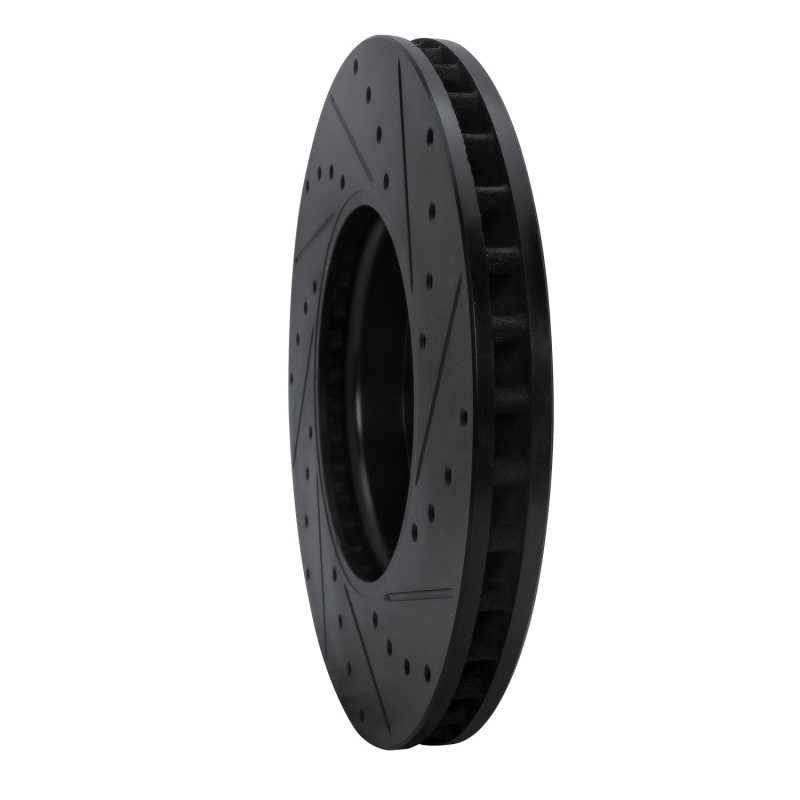 Picture of R1 19-26 Mercedes-Benz A220 Front Left Drilled & Slotted Black Brake Rotor