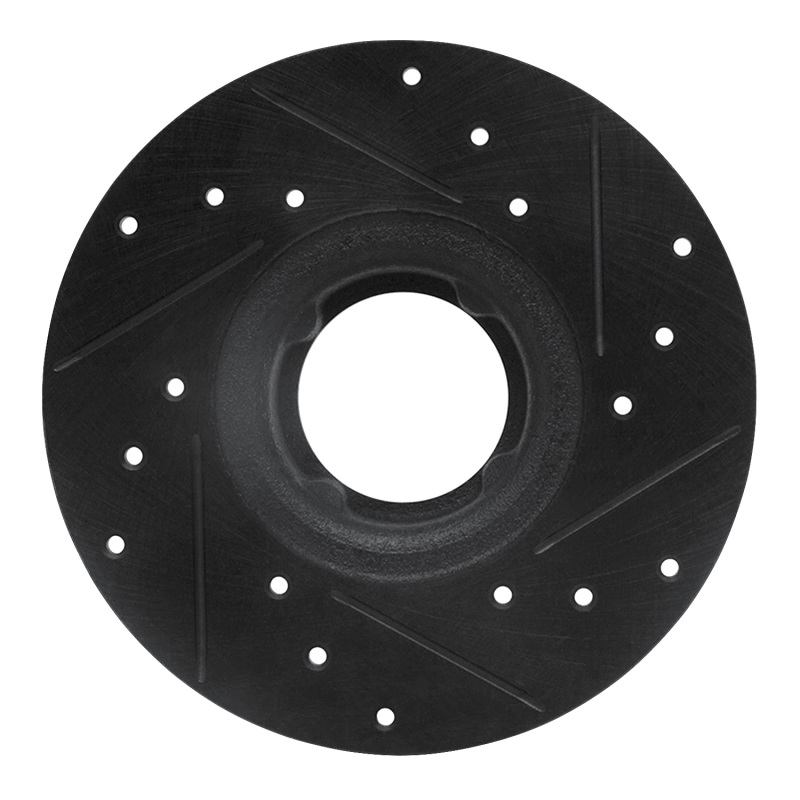 Picture of R1 63-79 Austin Healey Sprite Front Left Drilled & Slotted Black Brake Rotor