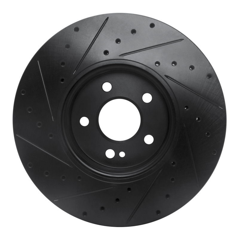 Picture of R1 19-26 Mercedes-Benz A220 Front Right Drilled & Slotted Black Brake Rotor