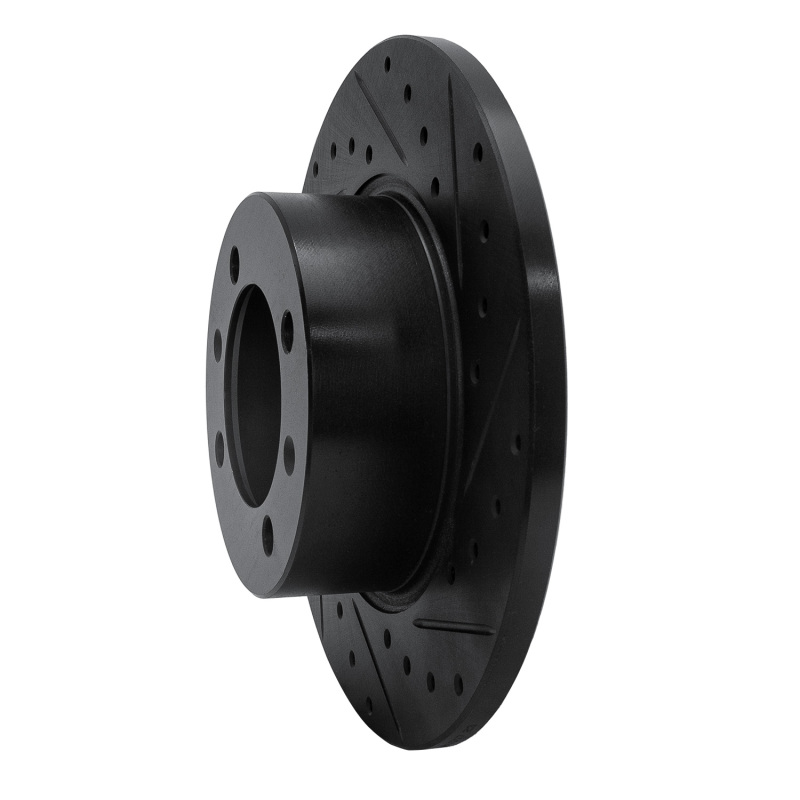 Picture of R1 81-87 Saab 900 Front Right Drilled & Slotted Black Brake Rotor