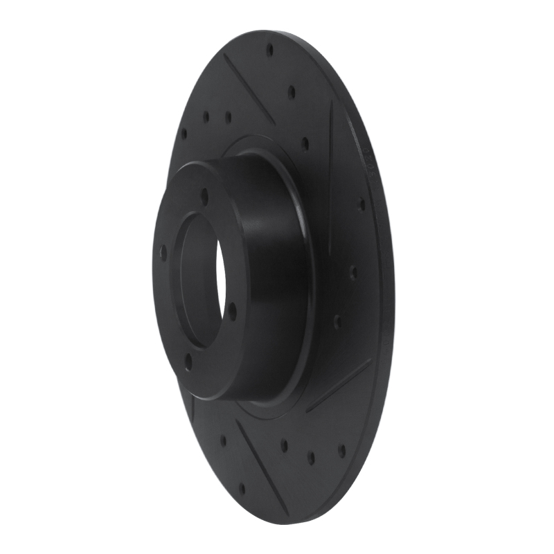 Picture of R1 62-80 MG MGB Front Right Drilled & Slotted Black Brake Rotor
