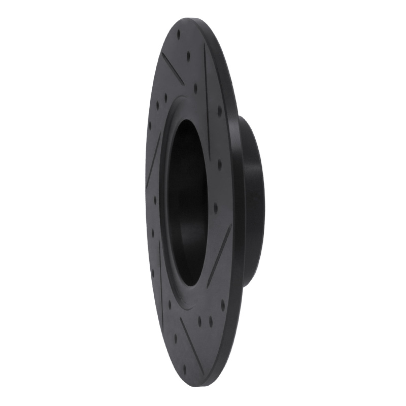 Picture of R1 62-80 MG MGB Front Left Drilled & Slotted Black Brake Rotor