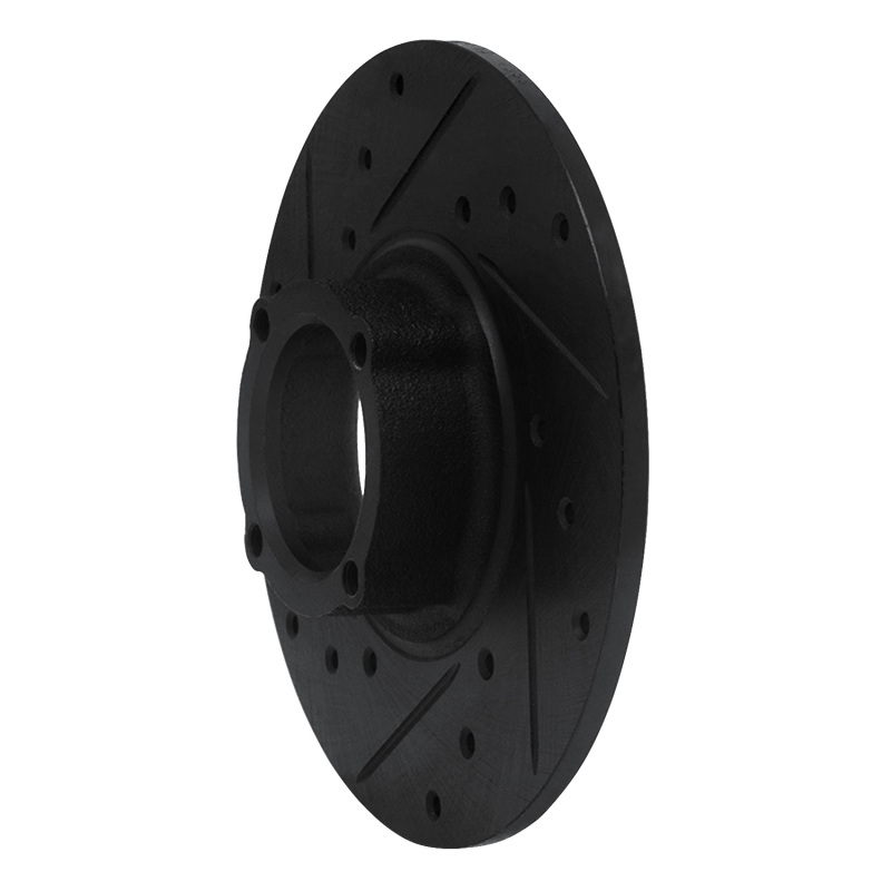Picture of R1 63-79 Austin Healey Sprite Front Left Drilled & Slotted Black Brake Rotor