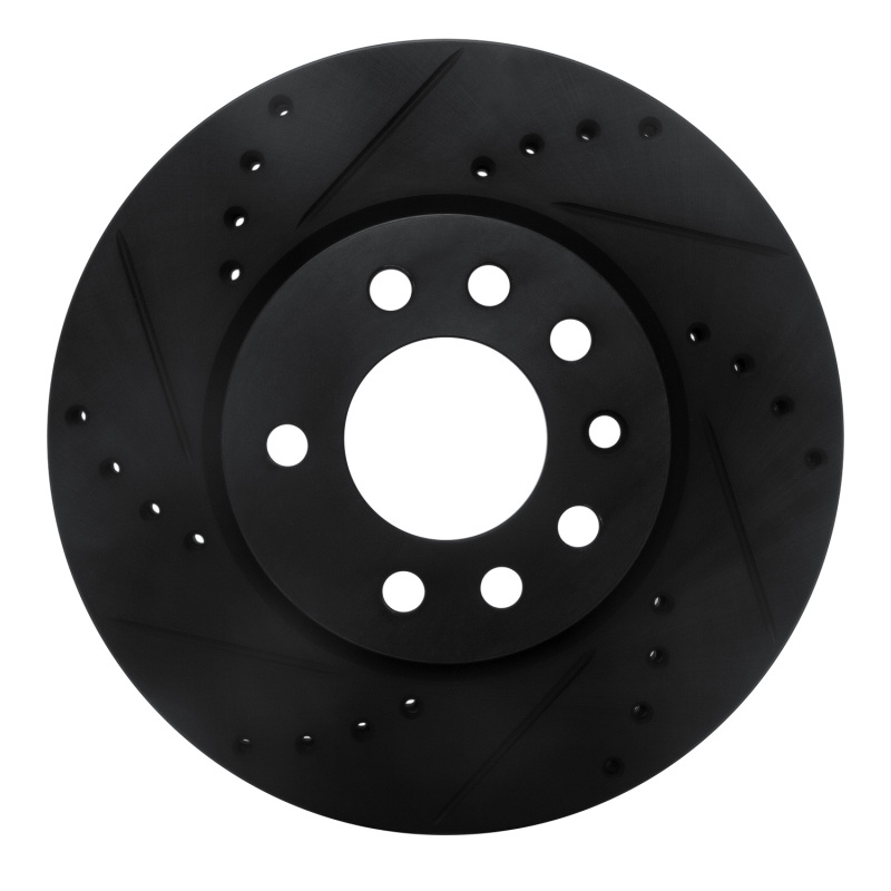 Picture of R1 94-96 Saab 900 Front Left Drilled & Slotted Black Brake Rotor