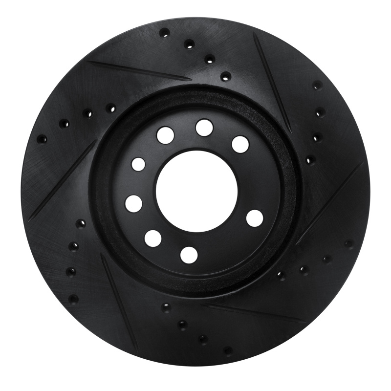 Picture of R1 94-96 Saab 900 Front Left Drilled & Slotted Black Brake Rotor