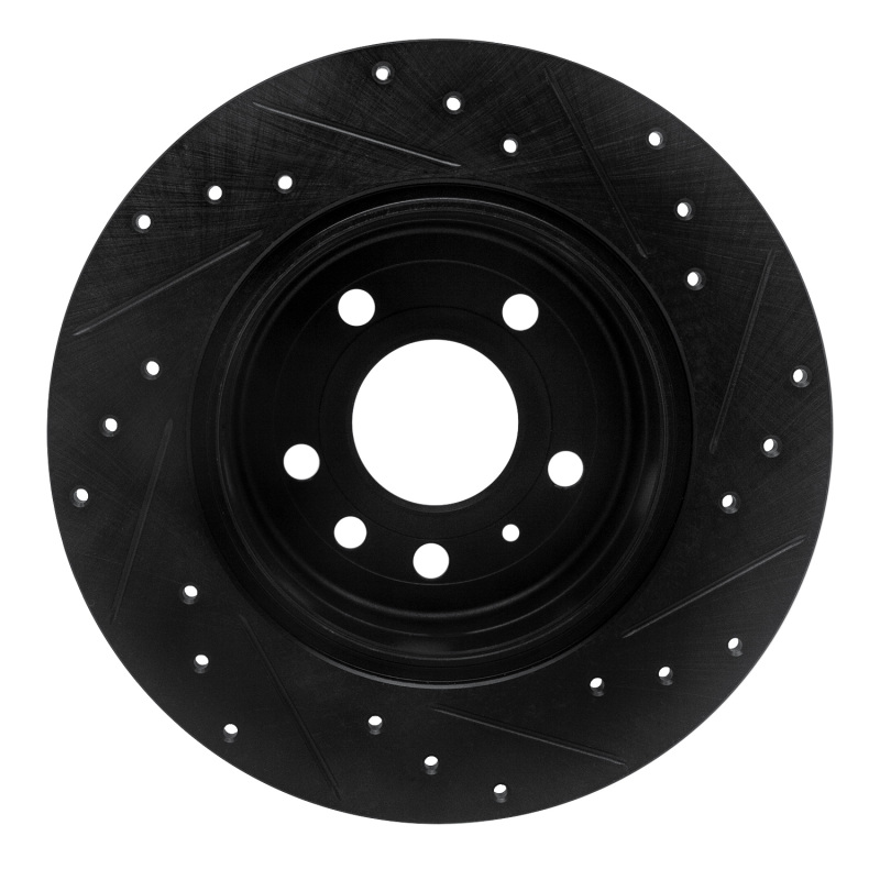 Picture of R1 97-08 Chevrolet ASTRA (Mexico) Rear Left Drilled & Slotted Black Brake Rotor