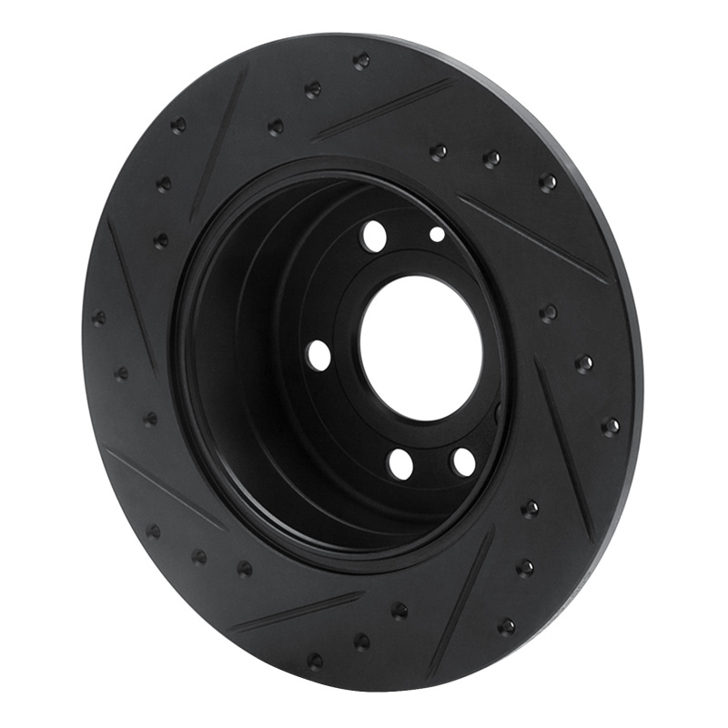 Picture of R1 97-08 Chevrolet ASTRA (Mexico) Rear Right Drilled & Slotted Black Brake Rotor