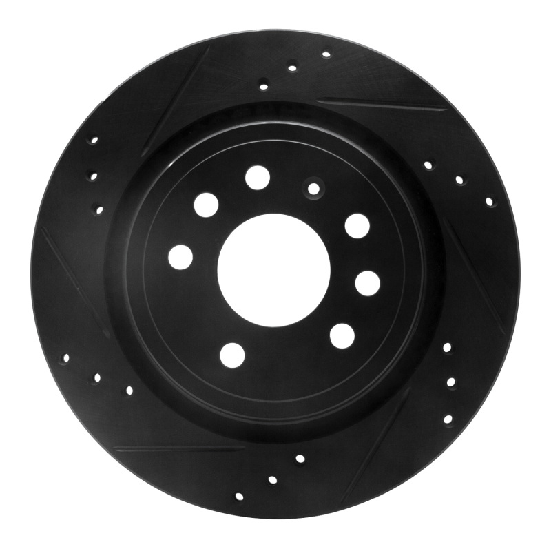 Picture of R1 03-11 Cadillac BLS (Mexico) Rear Left Drilled & Slotted Black Brake Rotor
