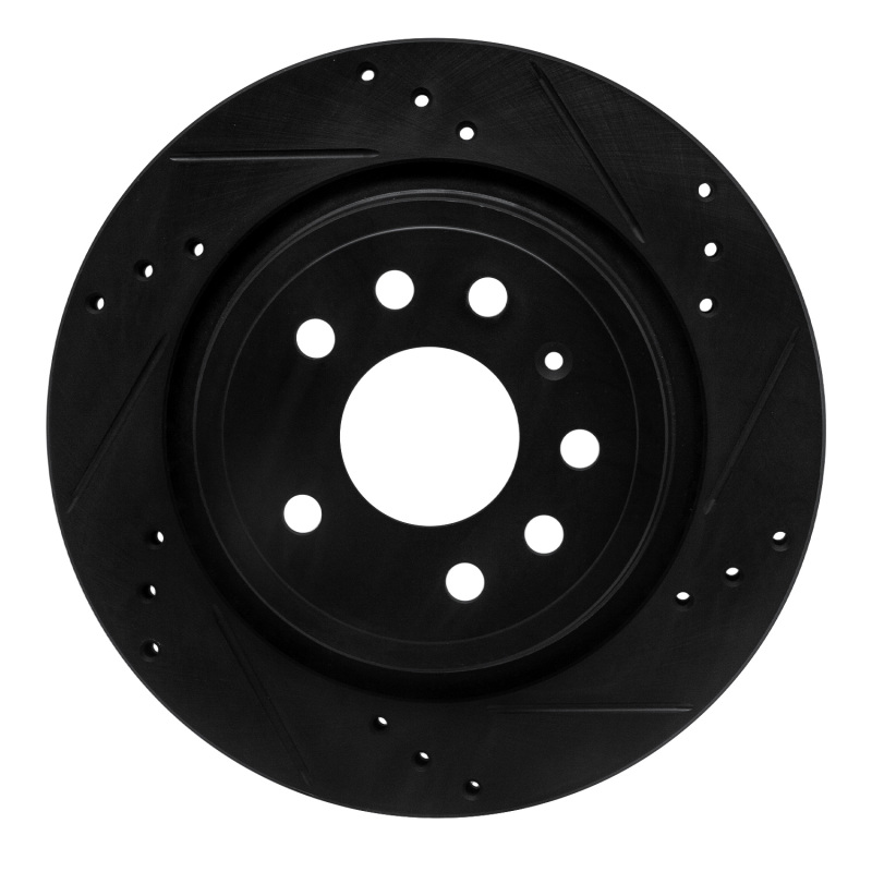 Picture of R1 03-11 Cadillac BLS (Mexico) Rear Right Drilled & Slotted Black Brake Rotor