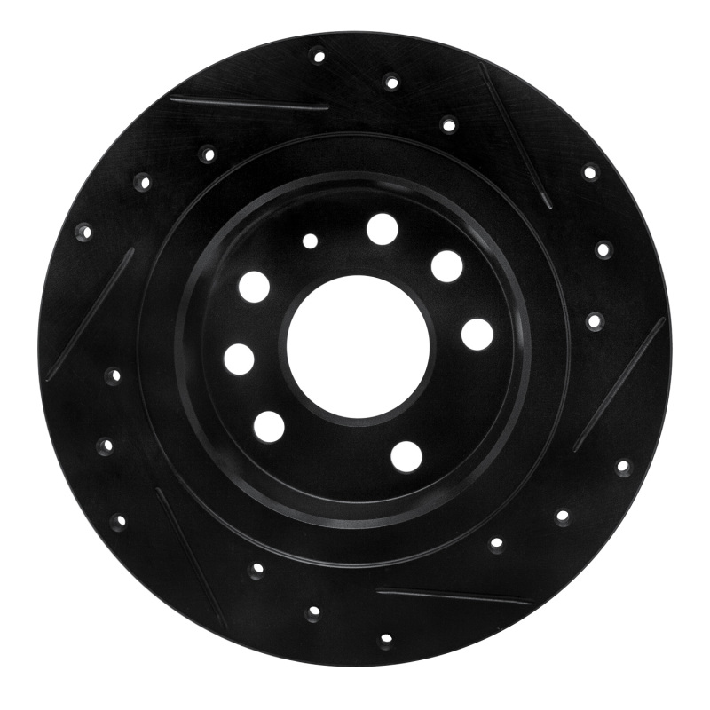 Picture of R1 03-11 Cadillac BLS (Mexico) Rear Left Drilled & Slotted Black Brake Rotor