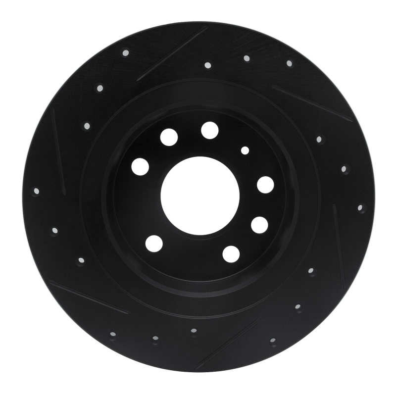 Picture of R1 03-11 Cadillac BLS (Mexico) Rear Right Drilled & Slotted Black Brake Rotor