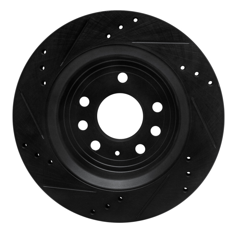Picture of R1 03-11 Cadillac BLS (Mexico) Rear Right Drilled & Slotted Black Brake Rotor