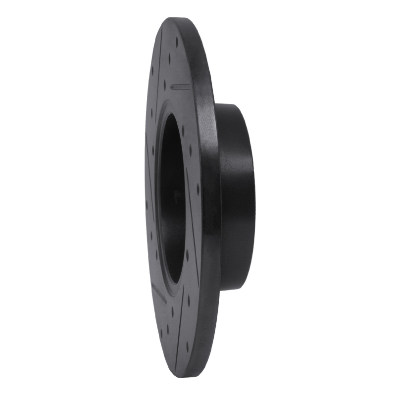 Picture of R1 80-83 Nissan 200SX Front Right Drilled & Slotted Black Brake Rotor