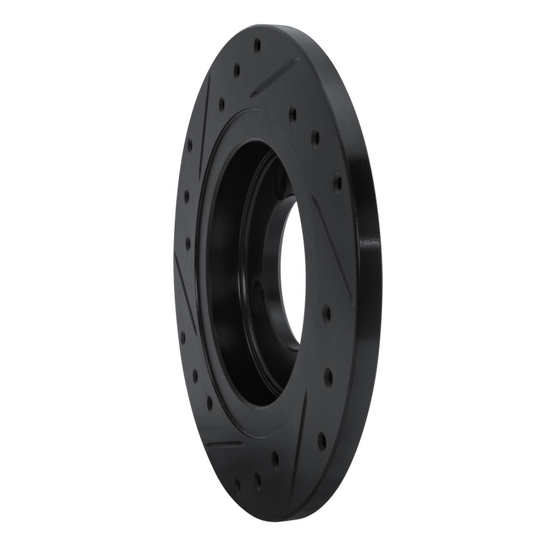 Picture of R1 82-86 Nissan Pulsar NX Front Right Drilled & Slotted Black Brake Rotor