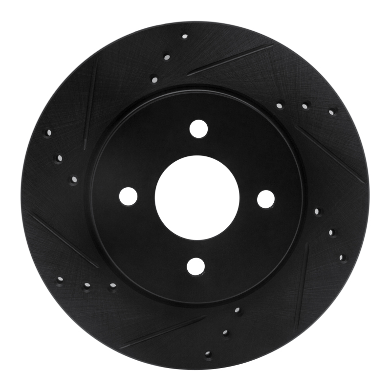 Picture of R1 11-25 Nissan Note (Mexico) Front Left Drilled & Slotted Black Brake Rotor