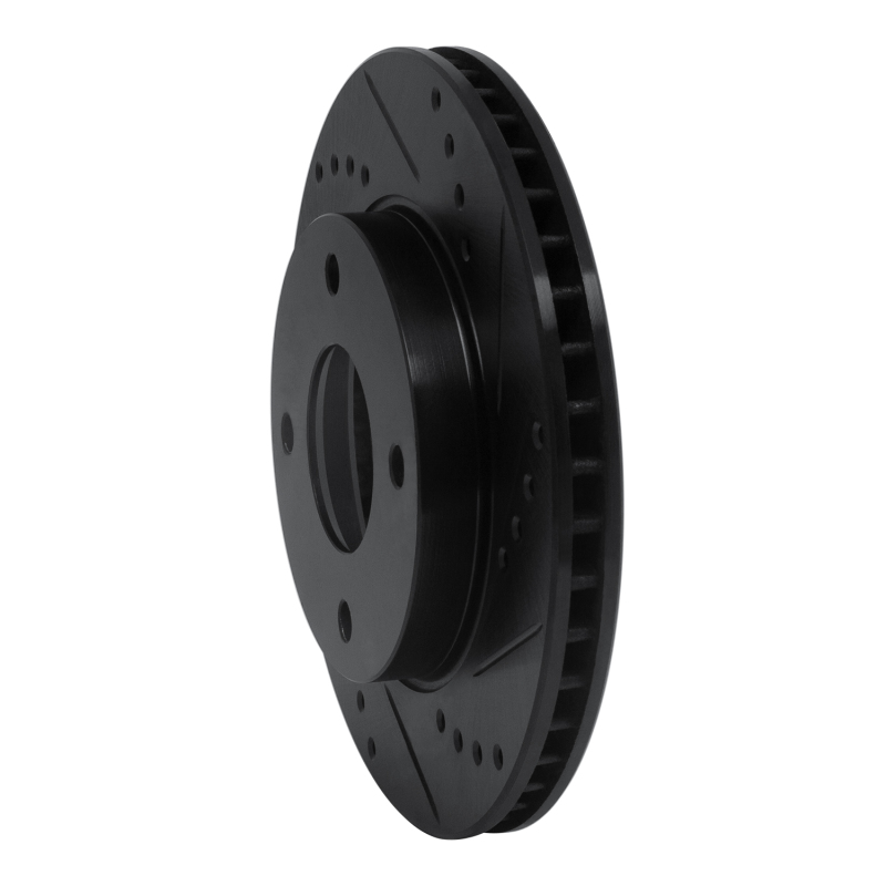 Picture of R1 07-17 Nissan TIIDA (Mexico) Front Right Drilled & Slotted Black Brake Rotor