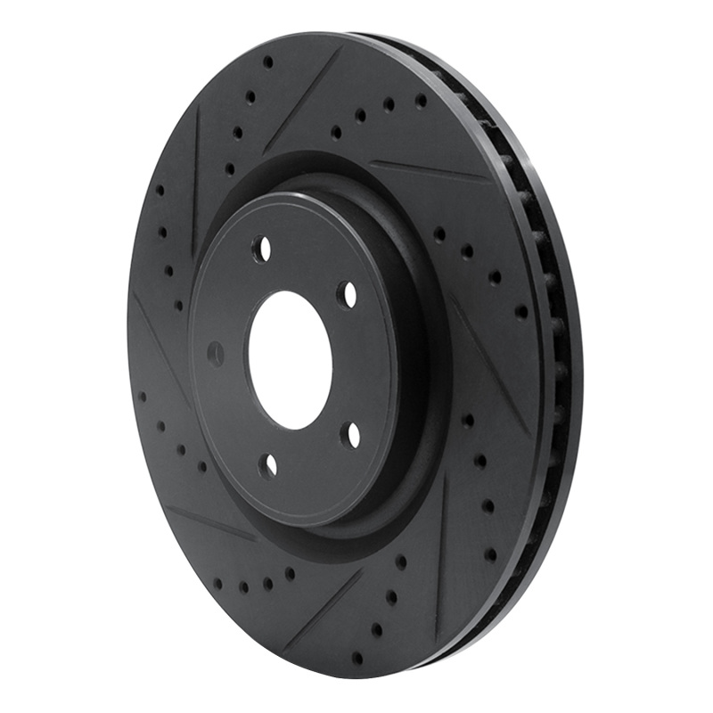 Picture of R1 14-19 Nissan X-Trail (Mexico) Front Left Drilled & Slotted Black Brake Rotor