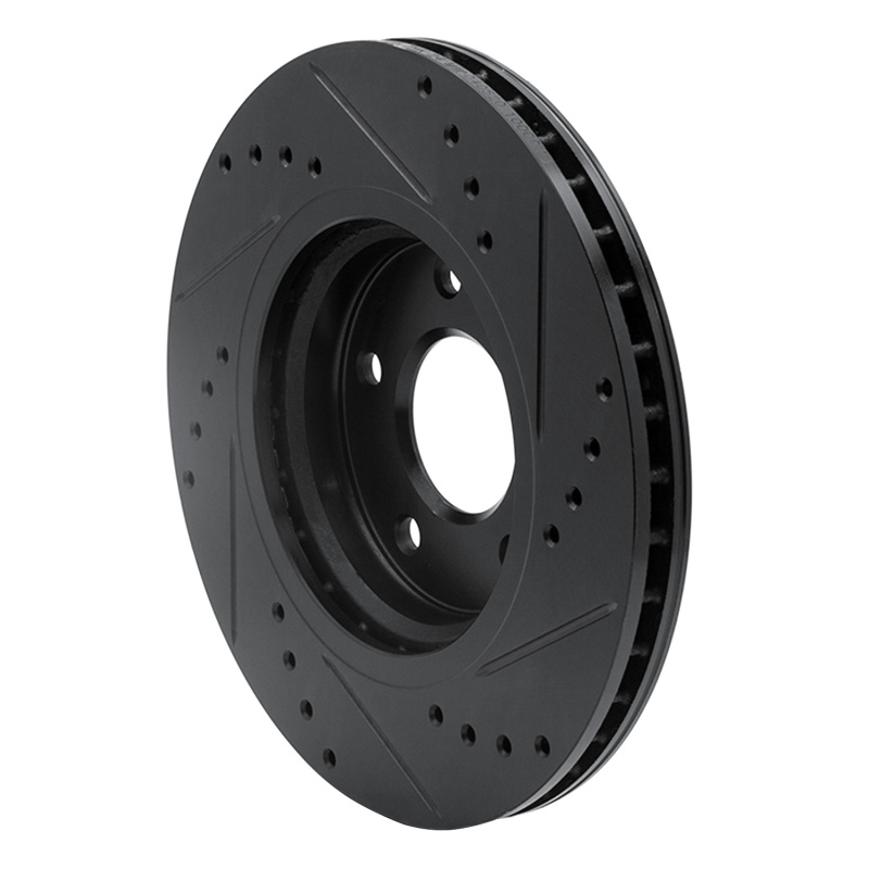 Picture of R1 14-23 Nissan X-Trail (Mexico) Front Left Drilled & Slotted Black Brake Rotor