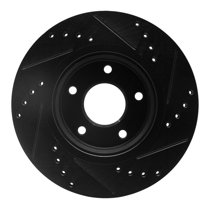 Picture of R1 14-23 Nissan X-Trail (Mexico) Front Left Drilled & Slotted Black Brake Rotor