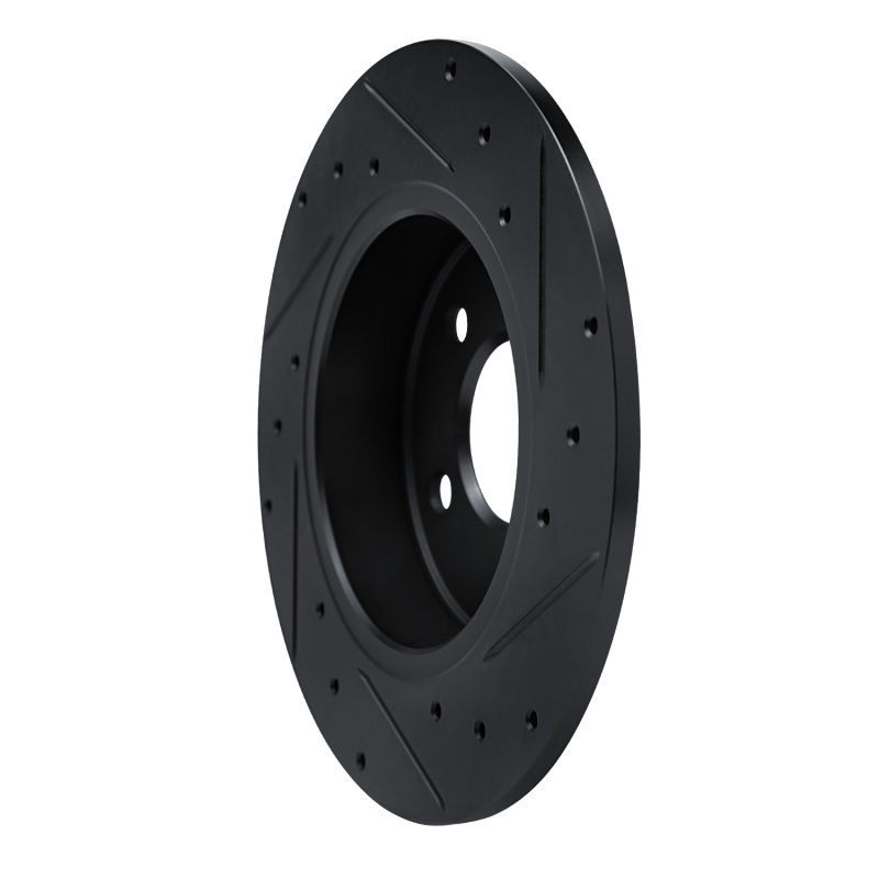 Picture of R1 19-25 Nissan ALTIMA Rear Left Drilled & Slotted Black Brake Rotor