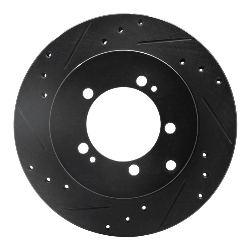 Picture of R1 94-95 Eagle TALON Rear Left Drilled & Slotted Black Brake Rotor