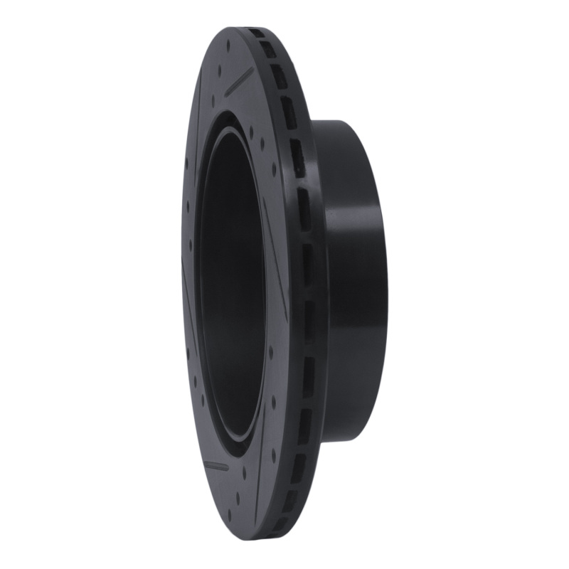 Picture of R1 92-96 Mitsubishi DIAMANTE Rear Right Drilled & Slotted Black Brake Rotor