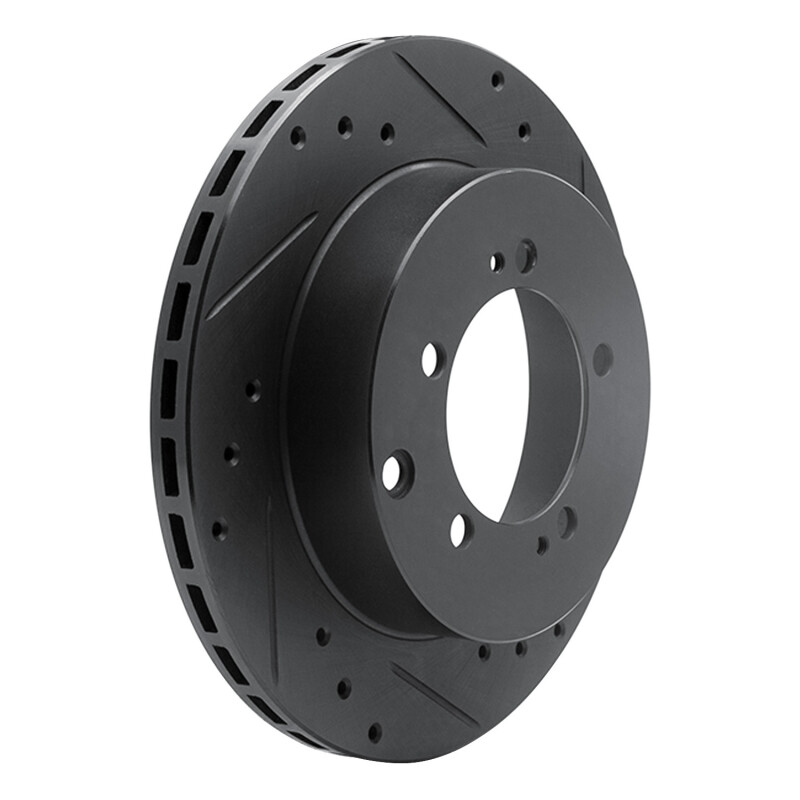 Picture of R1 94-95 Eagle TALON Rear Right Drilled & Slotted Black Brake Rotor