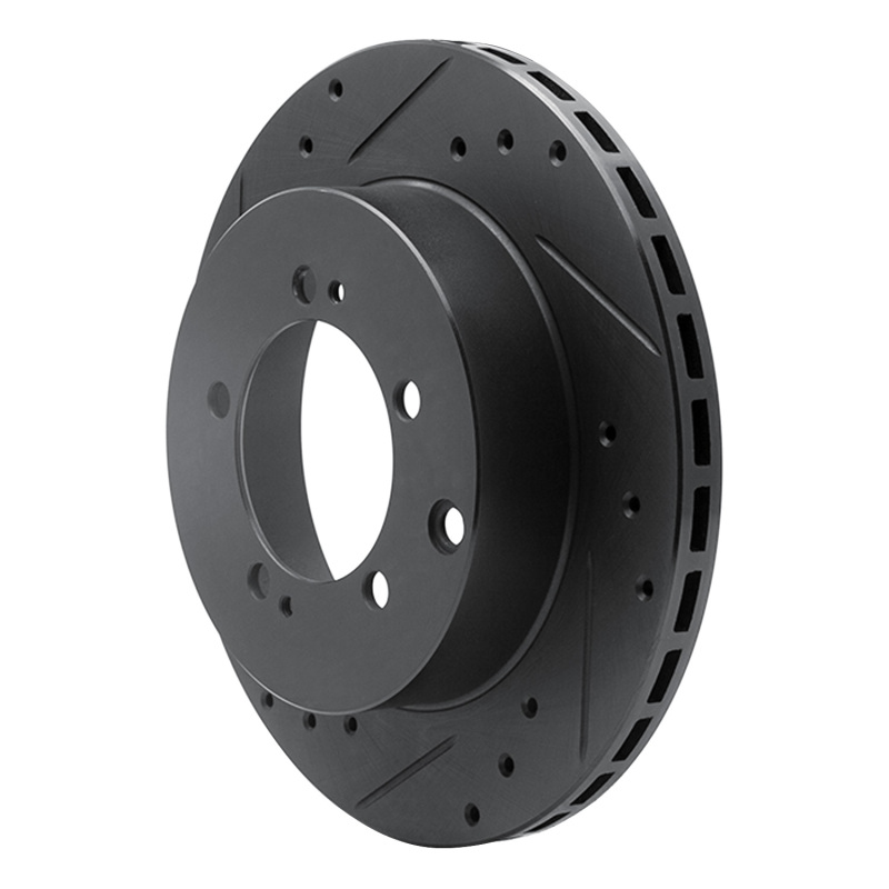 Picture of R1 94-95 Eagle TALON Rear Left Drilled & Slotted Black Brake Rotor