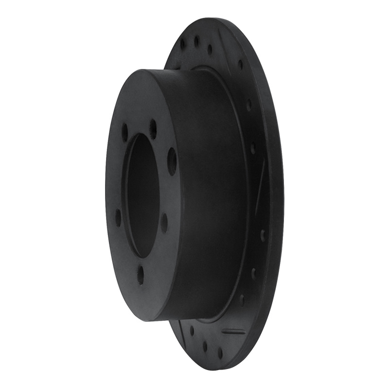 Picture of R1 97-04 Mitsubishi DIAMANTE Rear Right Drilled & Slotted Black Brake Rotor