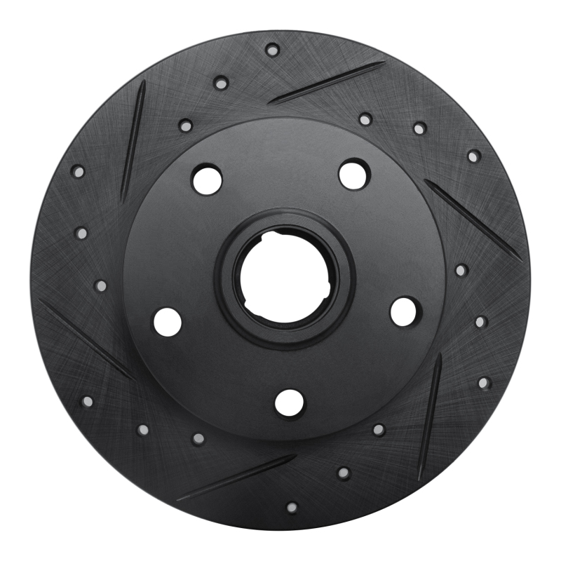 Picture of R1 96-08 Audi A4 (Mexico) Rear Left Drilled & Slotted Black Brake Rotor