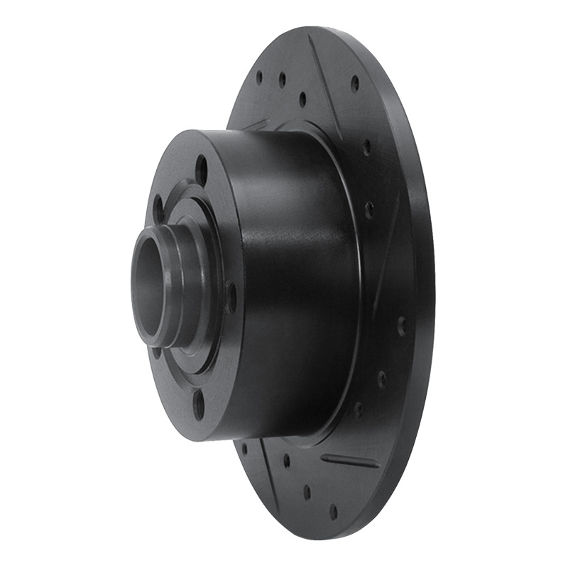 Picture of R1 96-08 Audi A4 (Mexico) Rear Right Drilled & Slotted Black Brake Rotor