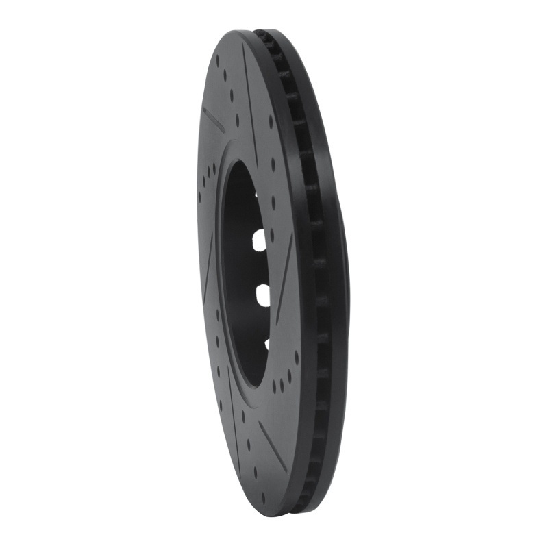 Picture of R1 92-08 Audi A4 (Mexico) Front Left Drilled & Slotted Black Brake Rotor