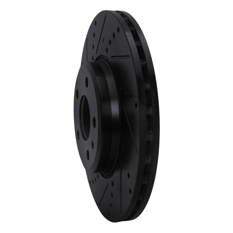 Picture of R1 08-25 Audi A4 (Mexico) Front Left Drilled & Slotted Black Brake Rotor