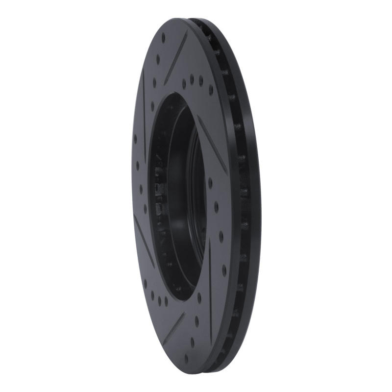 Picture of R1 86-08 Volkswagen DERBY (Mexico) Front Right Drilled & Slotted Black Brake Rotor