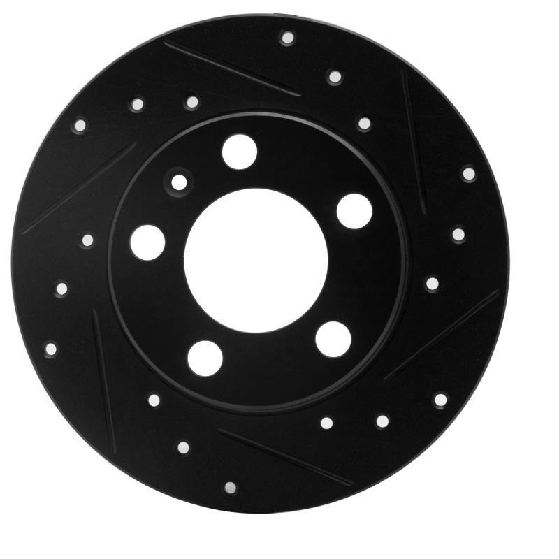 Picture of R1 98-24 Audi A1 (Mexico) Rear Right Drilled & Slotted Black Brake Rotor