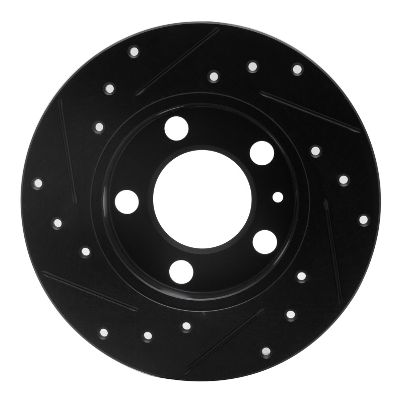 Picture of R1 98-24 Audi A1 (Mexico) Rear Right Drilled & Slotted Black Brake Rotor