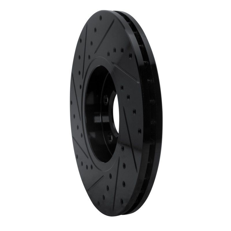 Picture of R1 98-18 Audi A1 (Mexico) Front Right Drilled & Slotted Black Brake Rotor