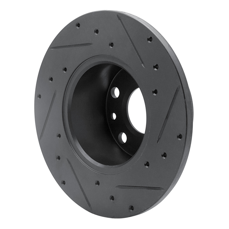 Picture of R1 72-78 Volkswagen Type 2 Front Left Drilled & Slotted Black Brake Rotor