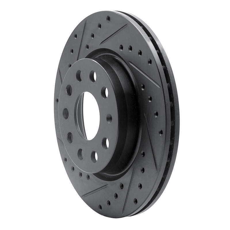 Picture of R1 05-15 Volkswagen BORA (Mexico) Front Left Drilled & Slotted Black Brake Rotor