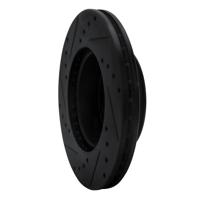 Picture of R1 92-95 Volkswagen EuroVan Front Right Drilled & Slotted Black Brake Rotor