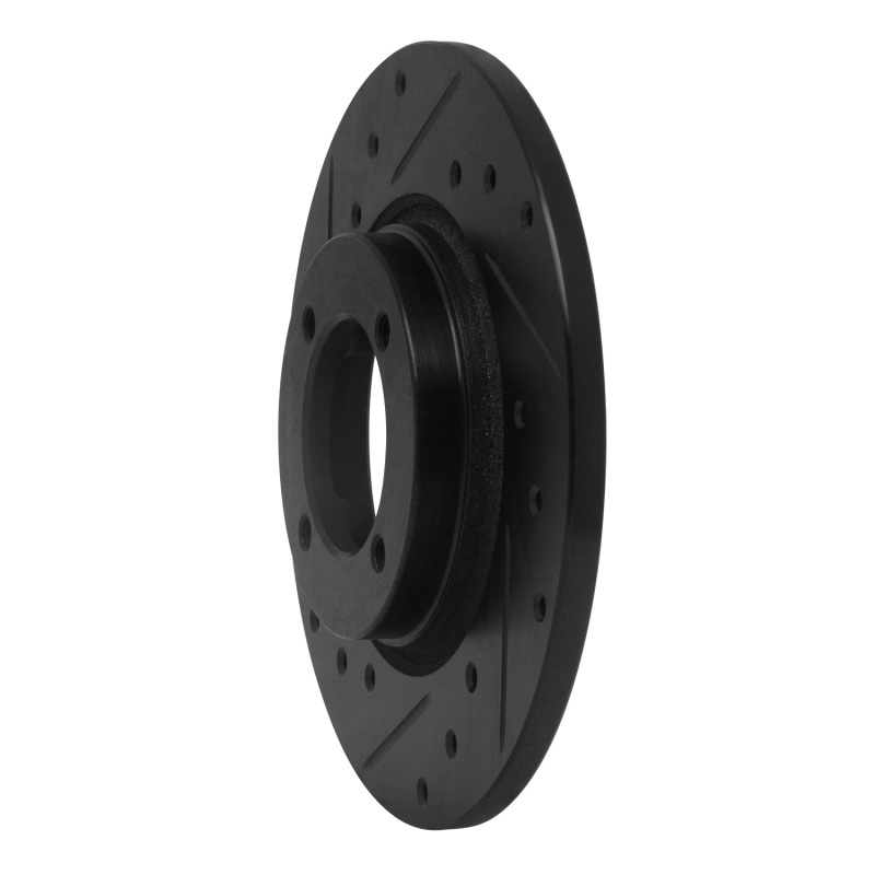 Picture of R1 75-79 Toyota Corolla (US/Canada) Front Left Drilled & Slotted Black Brake Rotor