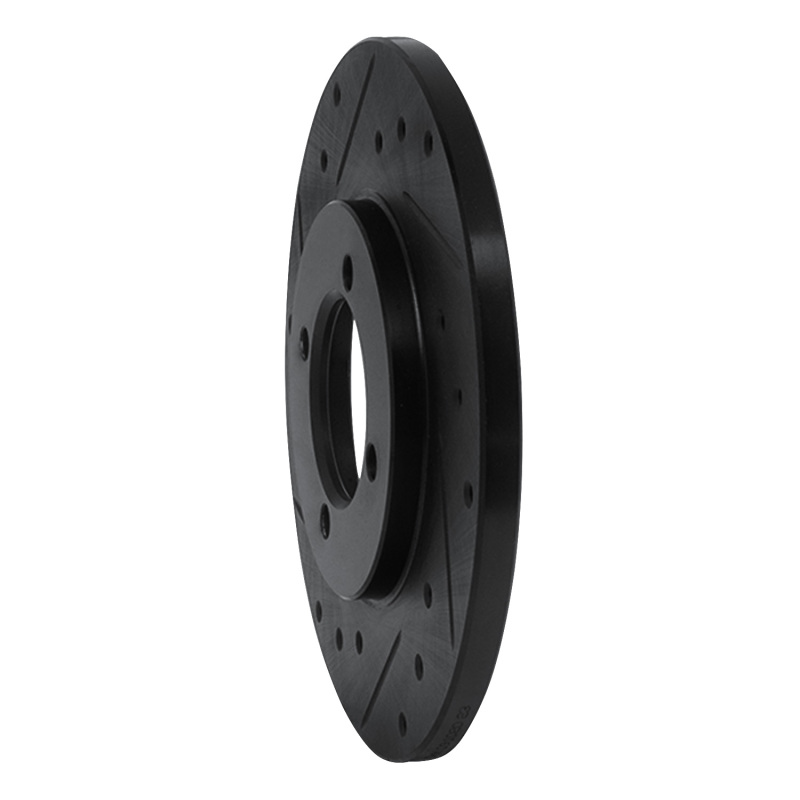 Picture of R1 80-83 Toyota Corolla (US/Canada) Front Left Drilled & Slotted Black Brake Rotor