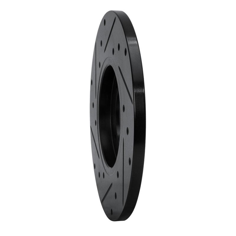Picture of R1 79-81 Toyota Celica Front Right Drilled & Slotted Black Brake Rotor